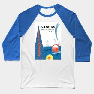 Kansas The Sunflower State Baseball T-Shirt